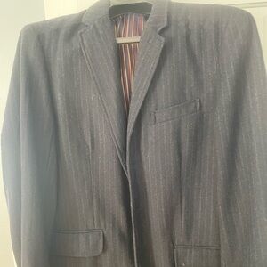 Chaps Classic Dark Brown Tweed Pinstripe Jacket